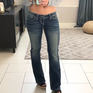 BKE Women Stella Low-Rise Bootcut Stretch Denim Jeans 24R 24x 31.5